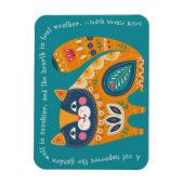 Schattigee Boho Cat met quote Magneet (Verticaal)