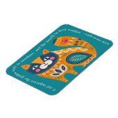 Schattigee Boho Cat met quote Magneet (Linkerzijde)