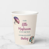 Schattigee boho champignons Baby shower papieren b Bekers (Achterkant)
