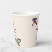 Schattigee boho champignons Baby shower papieren b Bekers (Links)