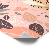 Schattigee Boho Cheetah Dierensafari Baby Room Wal Poster (Hoek)