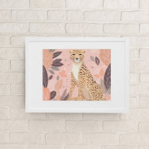 Schattigee Boho Cheetah Dierensafari Baby Room Wal