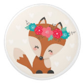 Schattigee Boho Chic Fox Keramische Knop (Voorkant)