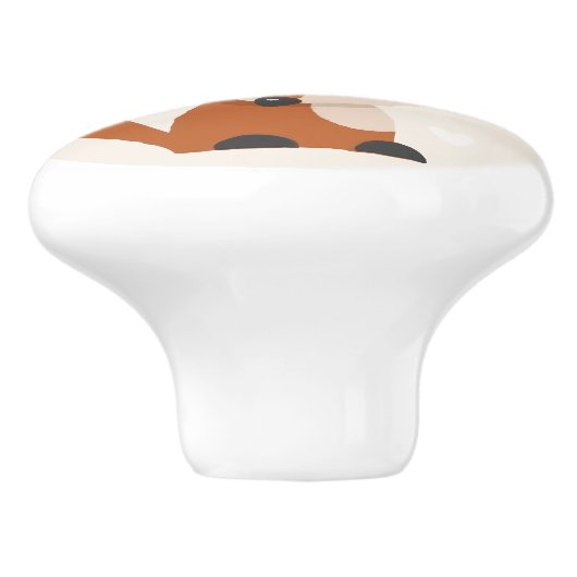 Schattigee Boho Chic Fox Keramische Knop (Zijkant)