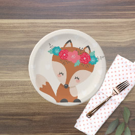 Schattigee Boho Chic Fox Papieren Bordje