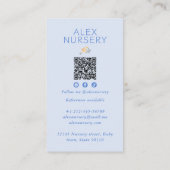 Schattigee Boho Cloud Waterverf Babysitter Visitekaartje (Achterkant)