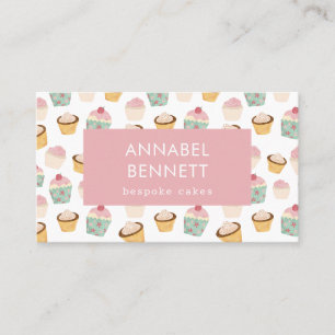 Schattigee Boho Cupcake Patroon QR-code Visitekaartje
