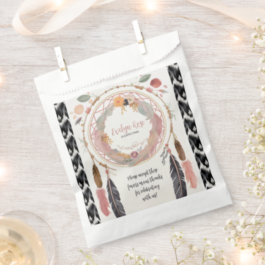 Schattigee Boho Dreamcatcher Baby shower Party Bedankzakje (Geknipt)