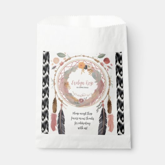 Schattigee Boho Dreamcatcher Baby shower Party Bedankzakje (Voorkant)