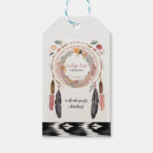 Schattigee Boho Dreamcatcher Baby shower Party Cadeaulabel (Voorkant)