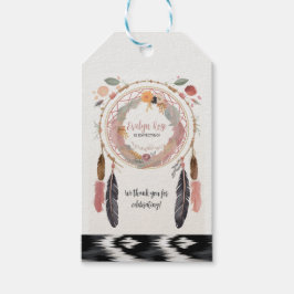Schattigee Boho Dreamcatcher Baby shower Party Cadeaulabel