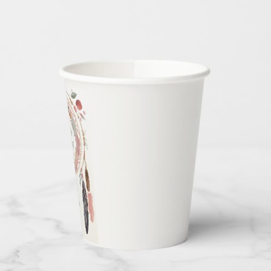 Schattigee Boho Dreamcatcher Baby shower Party Papieren Bekers (Links)