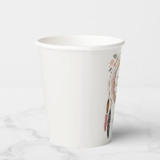 Schattigee Boho Dreamcatcher Baby shower Party Papieren Bekers (Rechts)