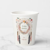 Schattigee Boho Dreamcatcher Baby shower Party Papieren Bekers (Voorkant)