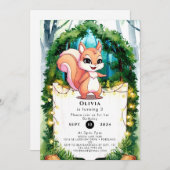 Schattigee Boho Eekhoorn Verjaardag Kaart (Voorkant / Achterkant)