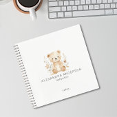 Schattigee Boho Floral Beer Waterverf Child Servic Notitieboek