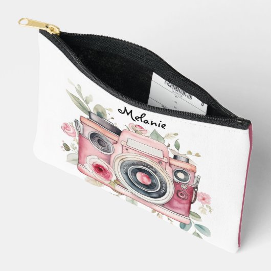 Schattigee Boho Floral Camera Waterverf gepersonal Etui (Open)