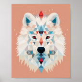 Schattigee boho geometrische hond poster (Voorkant)