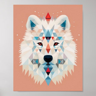 Schattigee boho geometrische hond poster