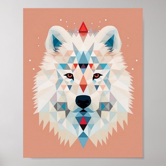 Schattigee boho geometrische hond poster (Voorkant)
