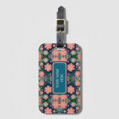 Schattigee Boho gepersonaliseerde naam Inspirivity Bagagelabel (Voorkant (verticaal))