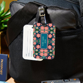 Schattigee Boho gepersonaliseerde naam Inspirivity Bagagelabel