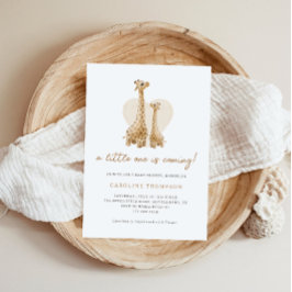 Schattigee Boho Giraffe Baby shower Kaart