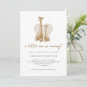 Schattigee Boho Giraffe Baby shower Kaart (Staand voorkant)