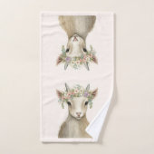 Schattigee Boho Goat Waterverven Bad Handdoek (Handdoek)