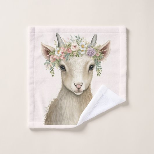 Schattigee Boho Goat Waterverven Bad Handdoek (Wasdoekje)