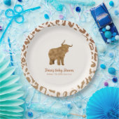 Schattigee Boho Heilige Koe Western Baby shower Papieren Bordje (Feest)