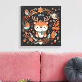 Schattigee Boho Herfst Herten krans Wall Decal Canvas Afdruk (Insitu (Woonkamer))