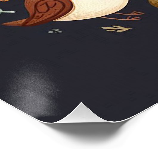 Schattigee Boho Herfst Herten krans Wall Decal Perfect Poster (Hoek)