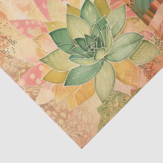 Schattigee Boho Hippie Waterverf Junk Journal Tissuepapier (Detail)