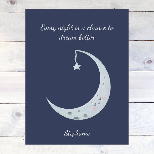 Schattigee Boho Kawaii Moon Briefkaart