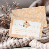 Schattigee Boho kleine pompoen Baby shower luier R Informatiekaartje