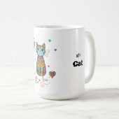 Schattigee Boho Kleurrijke Bloemenkat Koffiemok (Voorkant rechts)