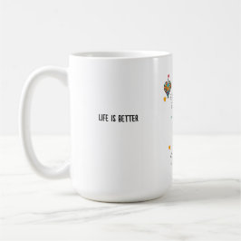 Schattigee Boho Kleurrijke Bloemenkat Koffiemok