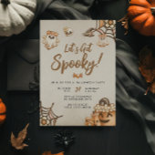 Schattigee Boho Let's Get Spooky Halloween Party Kaart