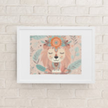 Schattigee Boho Lion Dierensafari Baby Room Wall A