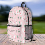 Schattigee Boho Llama Cactus, gepersonaliseerde Ki Bedrukte Rugzak<br><div class="desc">Super leuk, rugzak met een leuke boho Llama print en de naam van je kind. Voeg een extra bonusregel tekst toe - telefoonnummer, teamnaam, gezegde, enz. - of verwijder deze. Ruimte genoeg voor boeken, computer, sportuitrusting en meer - of gebruik als reis- of logeertas ook. Stijlvol en kleurrijk, maar toch...</div>