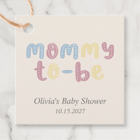 Schattigee boho mama om Baby shower te zijn Bedankjes Labels (Voorkant)
