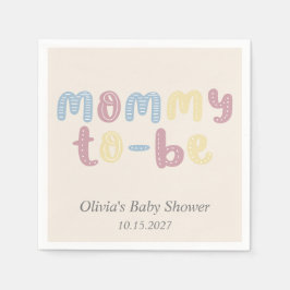 Schattigee boho mama om Baby shower te zijn Servet