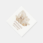 Schattigee Boho neutrale teddybeer. Verjaardagsfee Servet (Hoek)