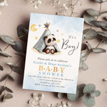 Schattigee Boho Panda in Tent Baby shower
