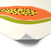 Schattigee Boho Papaya Fruit Illustratie Zomerprin Poster (Hoek)