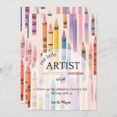 Schattigee Boho Pastel Crayon Verjaardag Dank u ka Bedankkaart (Voorkant / Achterkant)