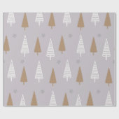 Schattigee Boho Pastel Kerstboom Bos Feestdagen Cadeaupapier (Vlak)