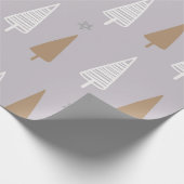 Schattigee Boho Pastel Kerstboom Bos Feestdagen Cadeaupapier (Hoek)