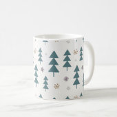 Schattigee Boho Pastel Kerstboom Bos Feestdagen Koffiemok (Voorkant rechts)